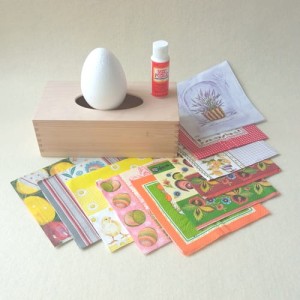 Zestaw do decoupage - chustecznik, jako styropianowe,  modge podge 3w1 i 10 serwetek gratis