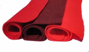 Filc dekoracyjny 2 mm - zestaw czerwony